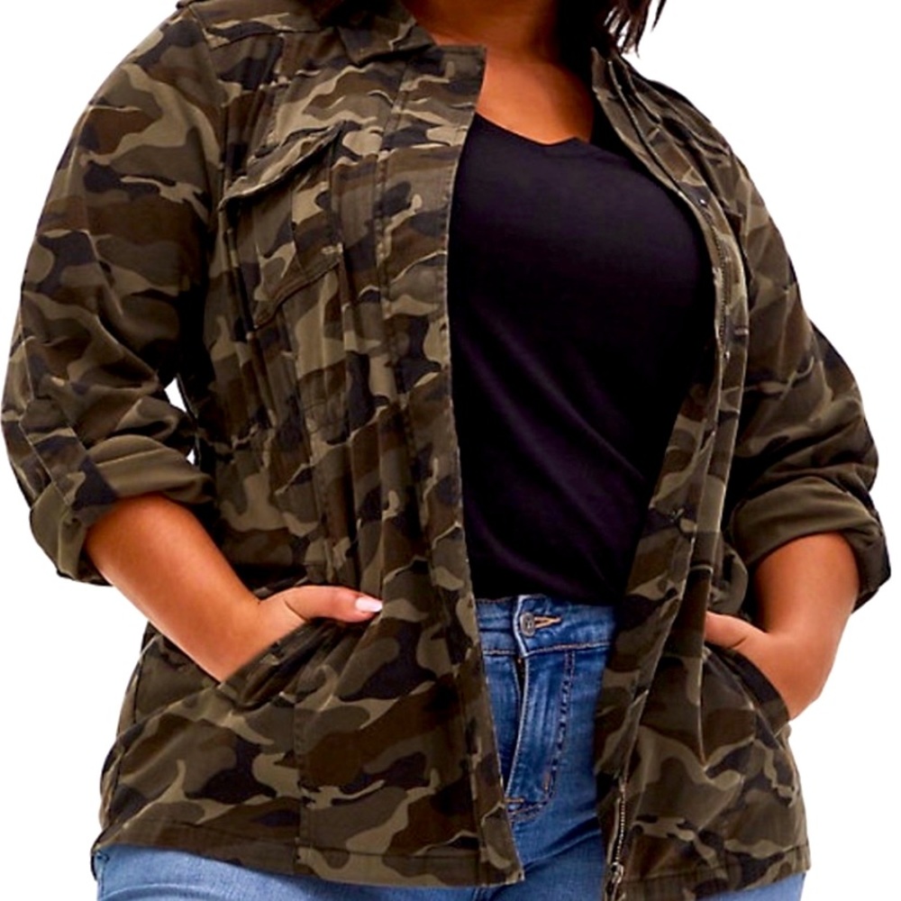 Torrid Camo Twill Anorak Jacket NWT